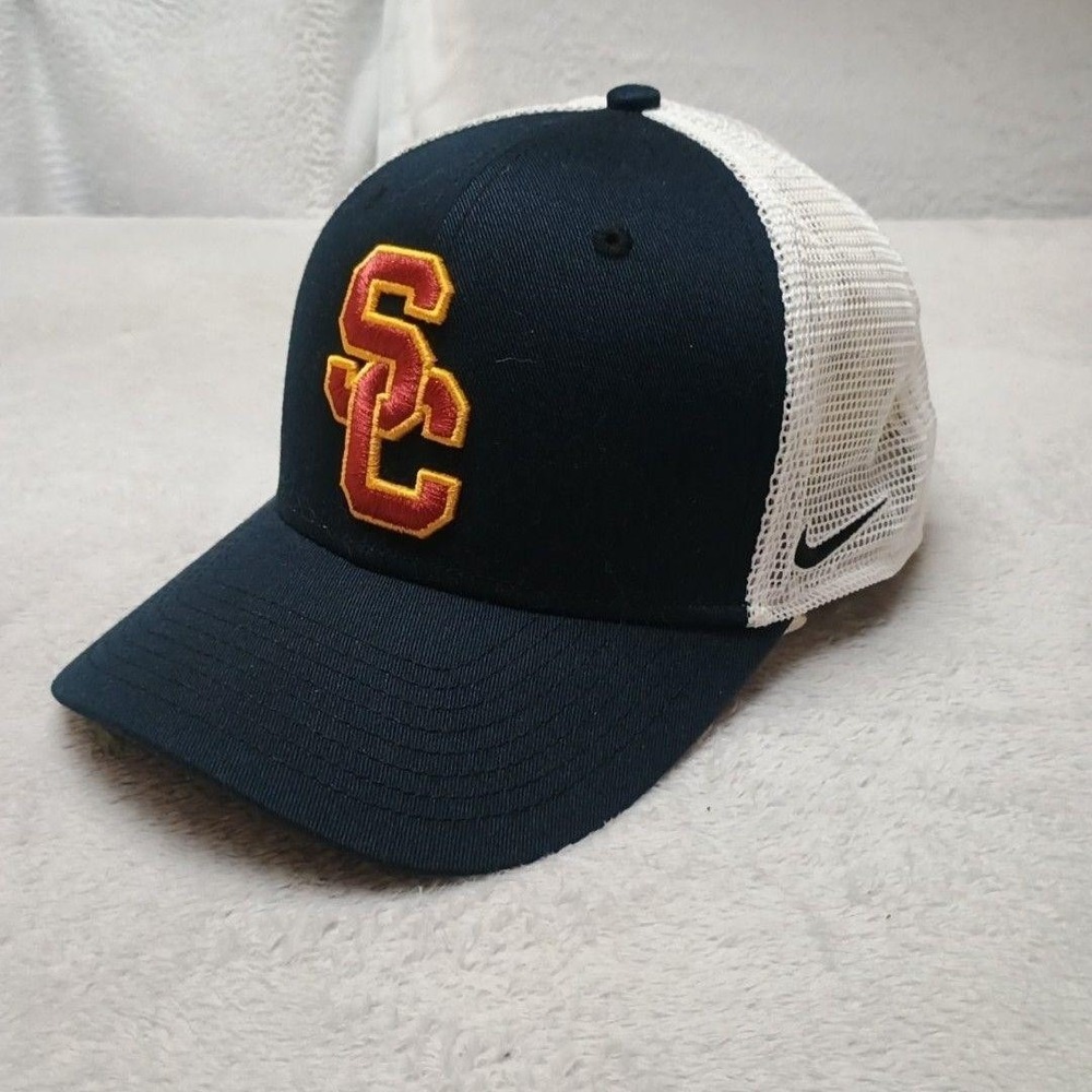 USC Trojans Nike Hat Cap Trucker Mesh Snap Back Mens M/L Blue NCAA Football